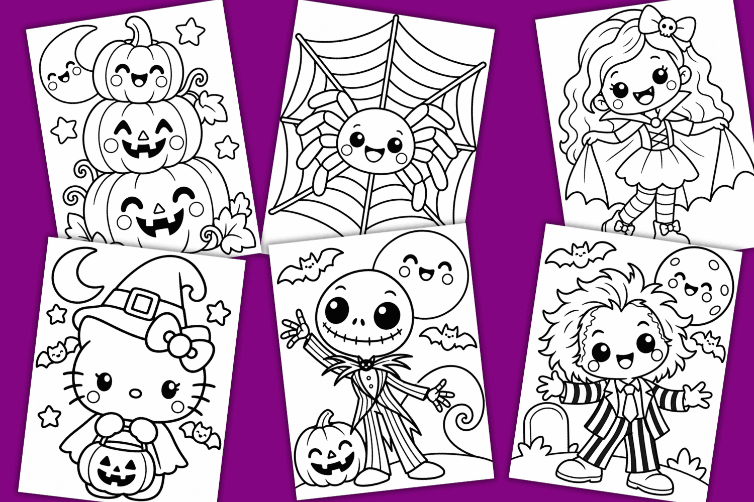 easy Halloween coloring pages for kids free printable pdf, simple Halloween coloring sheets preschool, toddler Halloween coloring pictures, kindergarten Halloween coloring pages bold free download