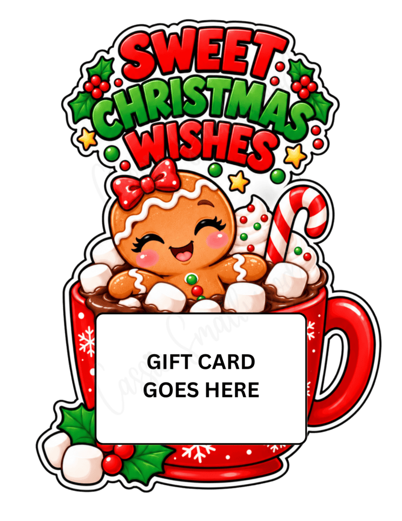 free printable hot cocoa and gingerbread gift card holder pdf, cute Christmas gift card holder template, diy Christmas gift card holder ideas, gingerbread man Christmas gift card sleeve, unique Christmas gift card holders free downloadable pdf, how to make a gift card holder out of paper